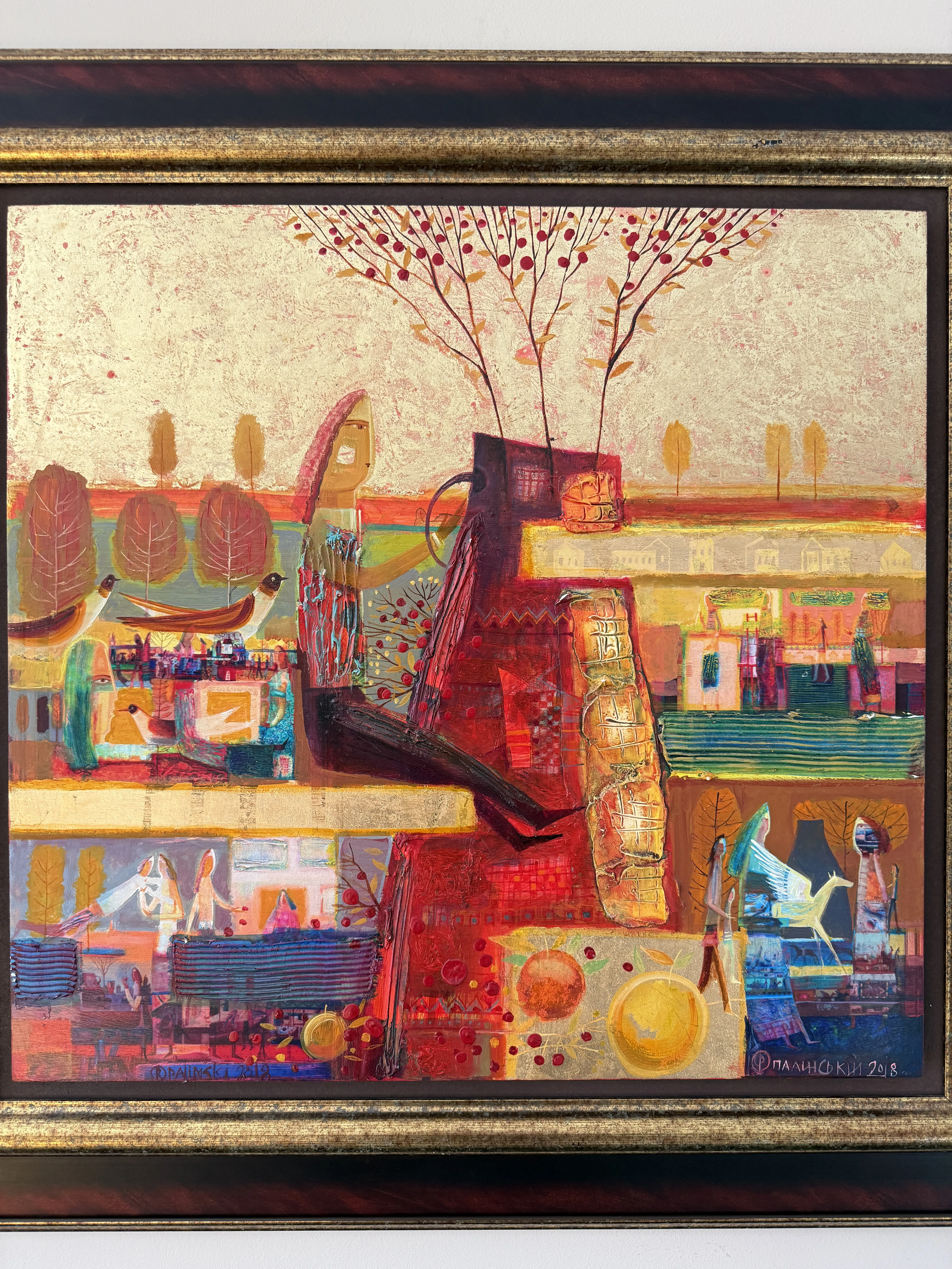 Image of Red ceramics by Roman Opalinsky, size: 87х83см, made of oil/wood, Painting medium, from Horodok, priced at $2500 Photo 3 of 11.