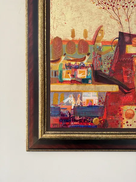 Image of Red ceramics by Roman Opalinsky, size: 87х83см, made of oil/wood, Painting medium, from Horodok, priced at $2500 Photo 4 of 11.