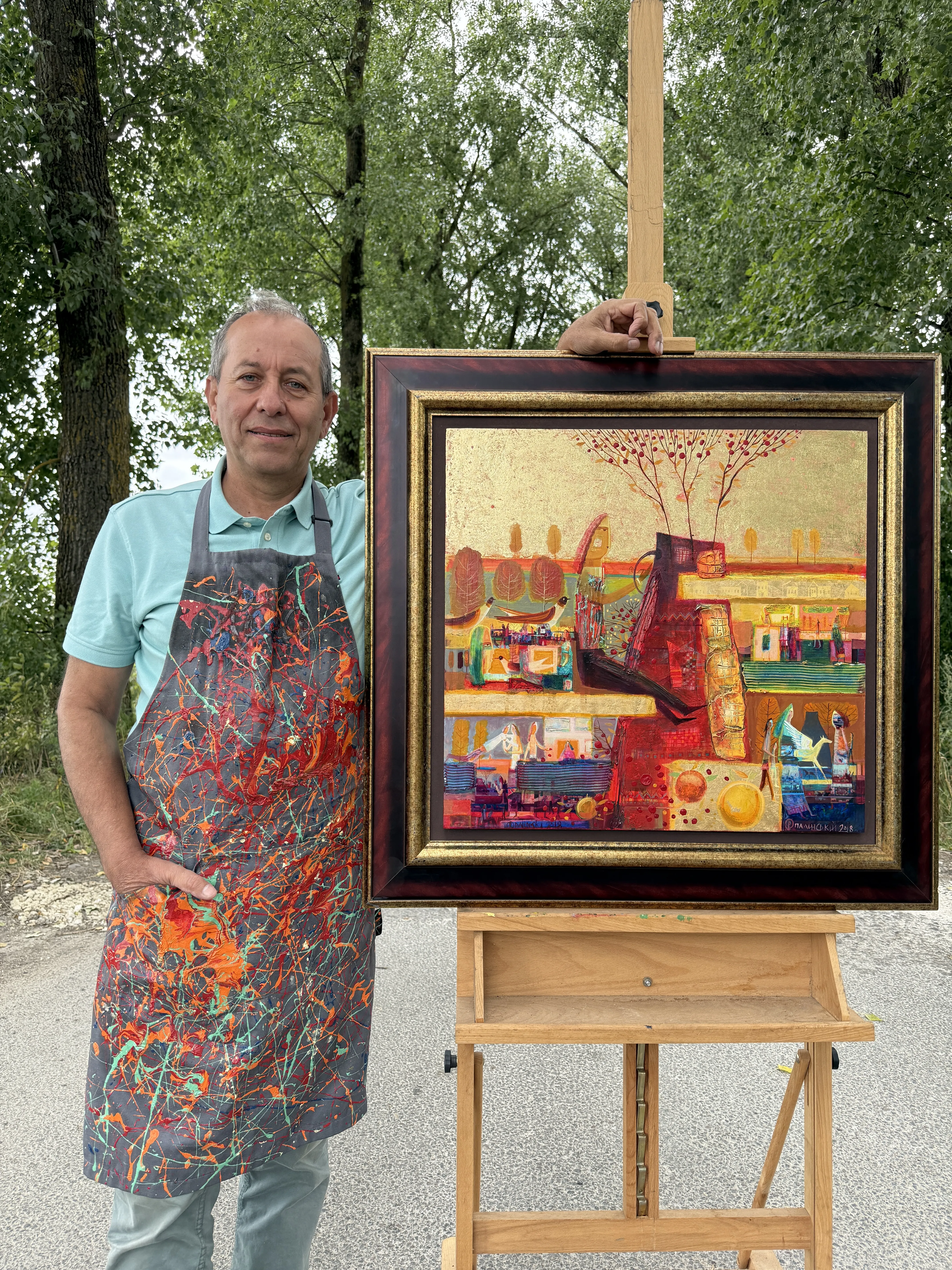 Image of Red ceramics by Roman Opalinsky, size: 87х83см, made of oil/wood, Painting medium, from Horodok, priced at $2500 Photo 11 of 11.