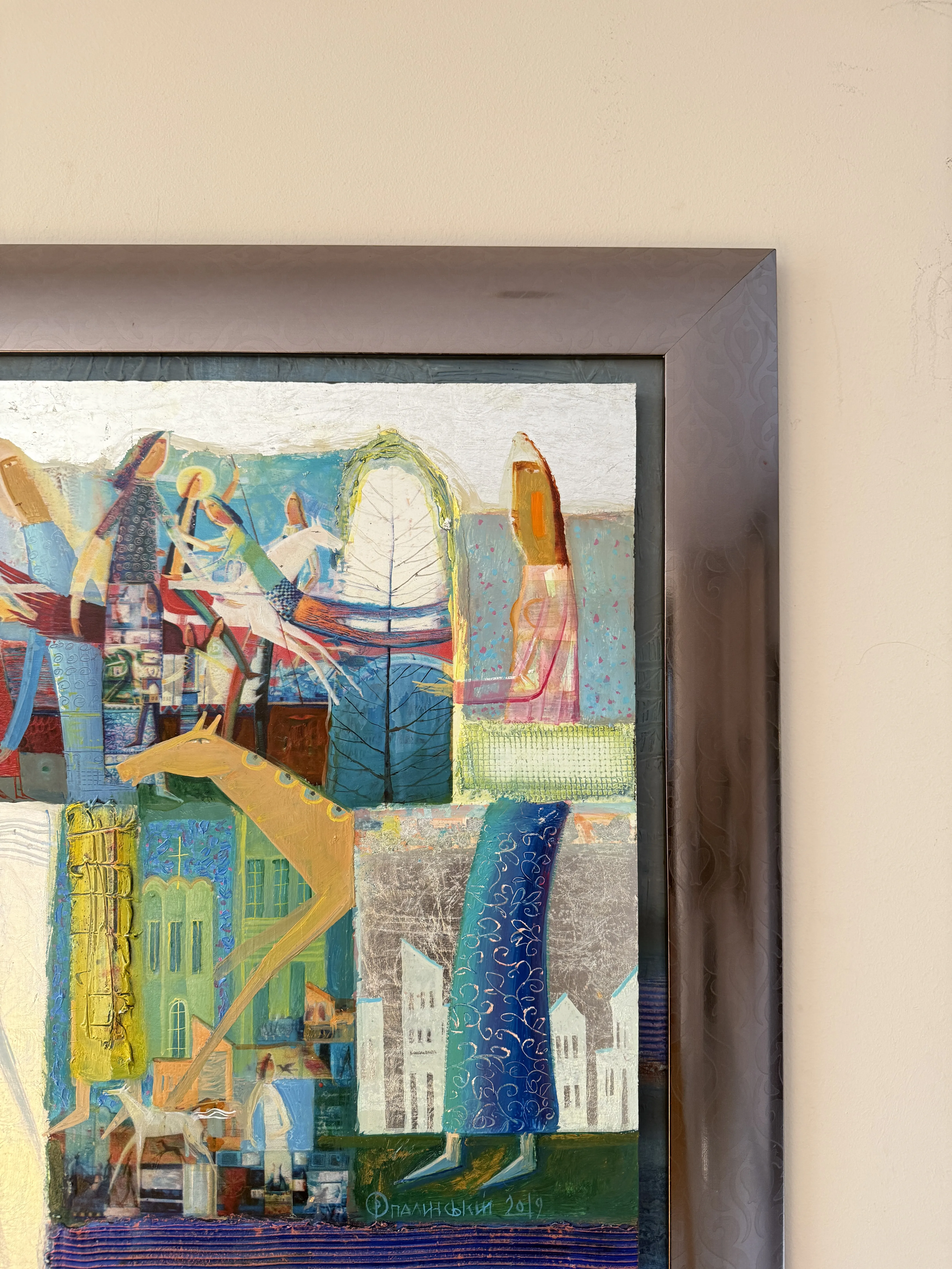 Image of Derby by Roman Opalinsky, size: 88x68cm, made of oil/wood, Painting medium, from Town, priced at $2000 Photo 5 of 15.