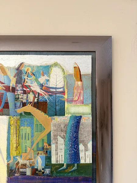 Image of Derby by Roman Opalinsky, size: 88x68cm, made of oil/wood, Painting medium, from Town, priced at $2000 Photo 5 of 15.