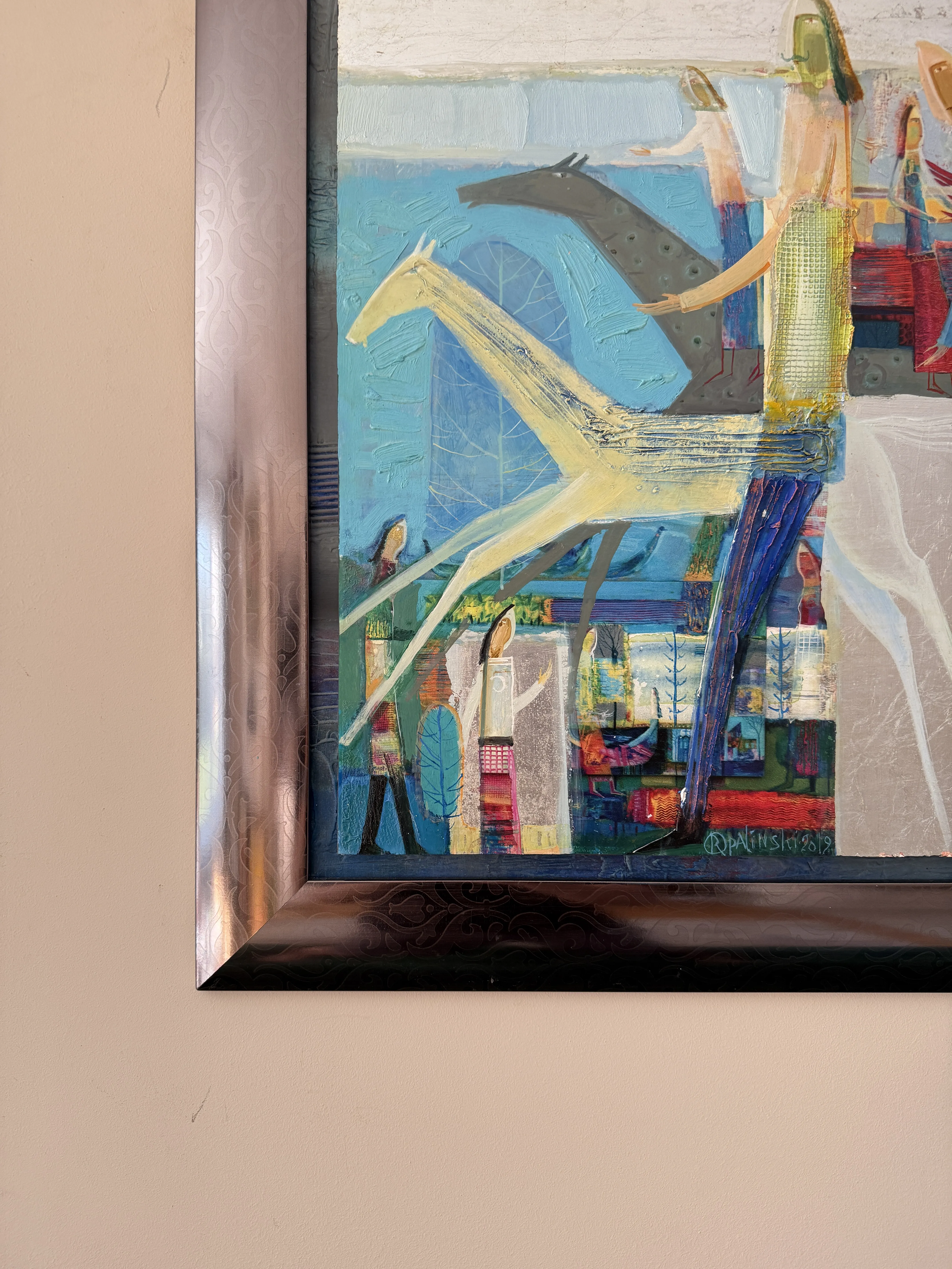 Image of Derby by Roman Opalinsky, size: 88x68cm, made of oil/wood, Painting medium, from Town, priced at $2000 Photo 7 of 15.