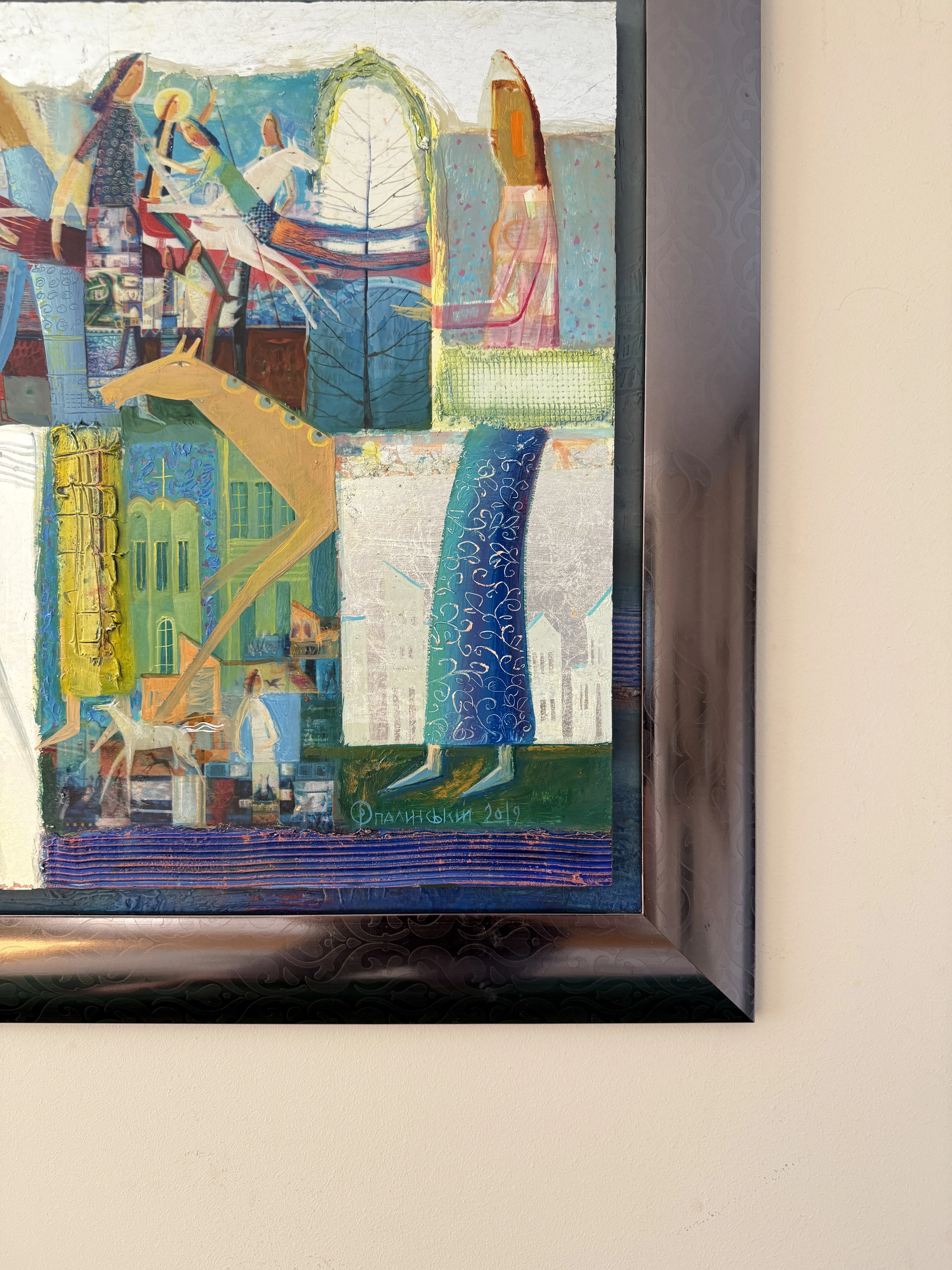 Image of Derby by Roman Opalinsky, size: 88x68cm, made of oil/wood, Painting medium, from Town, priced at $2000 Photo 8 of 15.