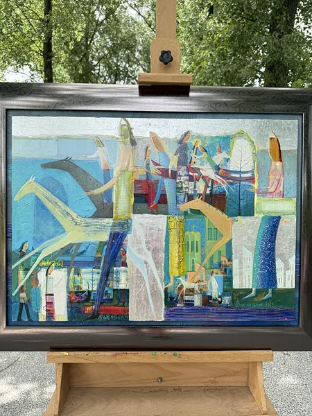 Зображення "Дербі" від Роман Опалинський, розмір: 88x68cm, матеріали: олія/дерево, медіум: Живопис, місто: Городок, ціна: $2000 Фото 14 з 15.