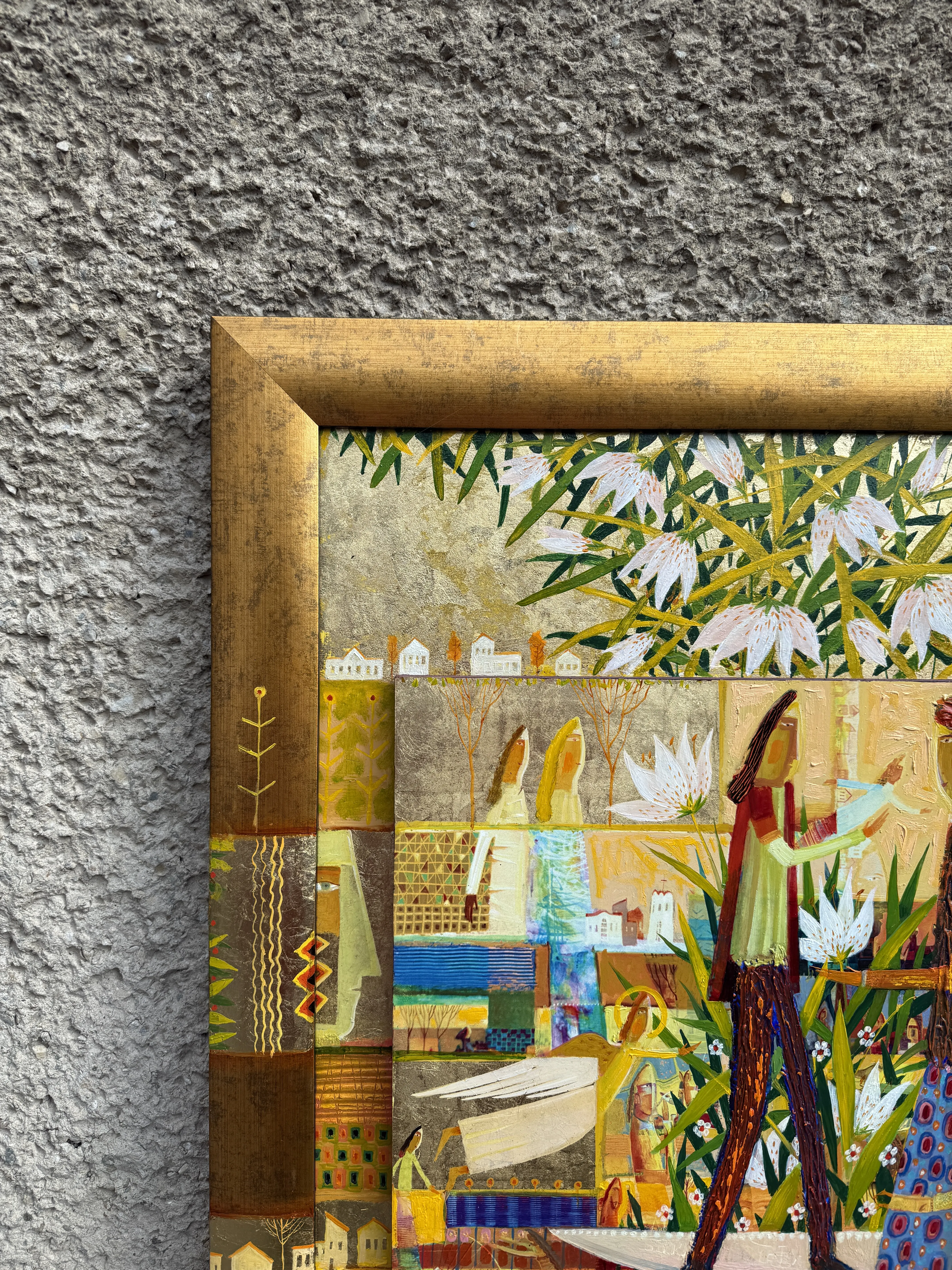 Image of Care for Lilies by Roman Opalinsky, size: 73x71cm, made of oil/wood, Painting medium, from Horodok, priced at $1800 Photo 2 of 16.