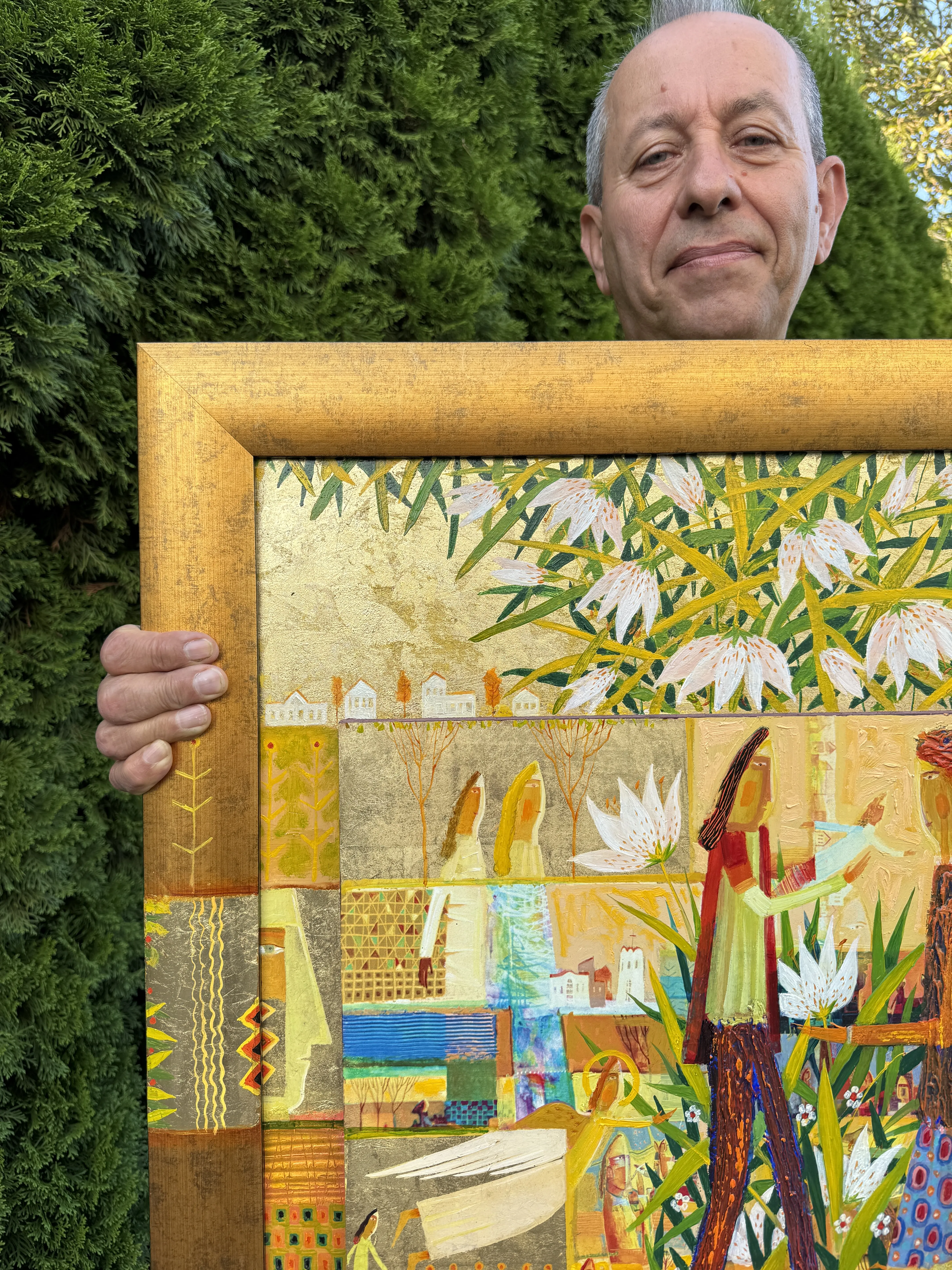 Зображення "Опіка над ліліями " від Роман Опалинський, розмір: 73x71cm, матеріали: олія/дерево, медіум: Живопис, місто: Городок, ціна: $1800 Фото 9 з 16.