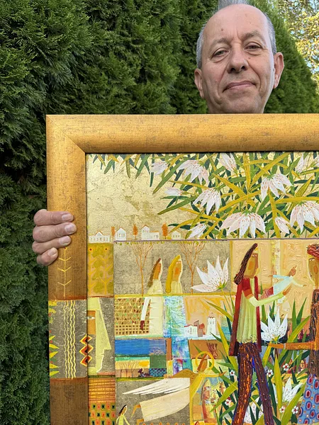 Зображення "Опіка над ліліями " від Роман Опалинський, розмір: 73x71cm, матеріали: олія/дерево, медіум: Живопис, місто: Городок, ціна: $1800 Фото 9 з 16.