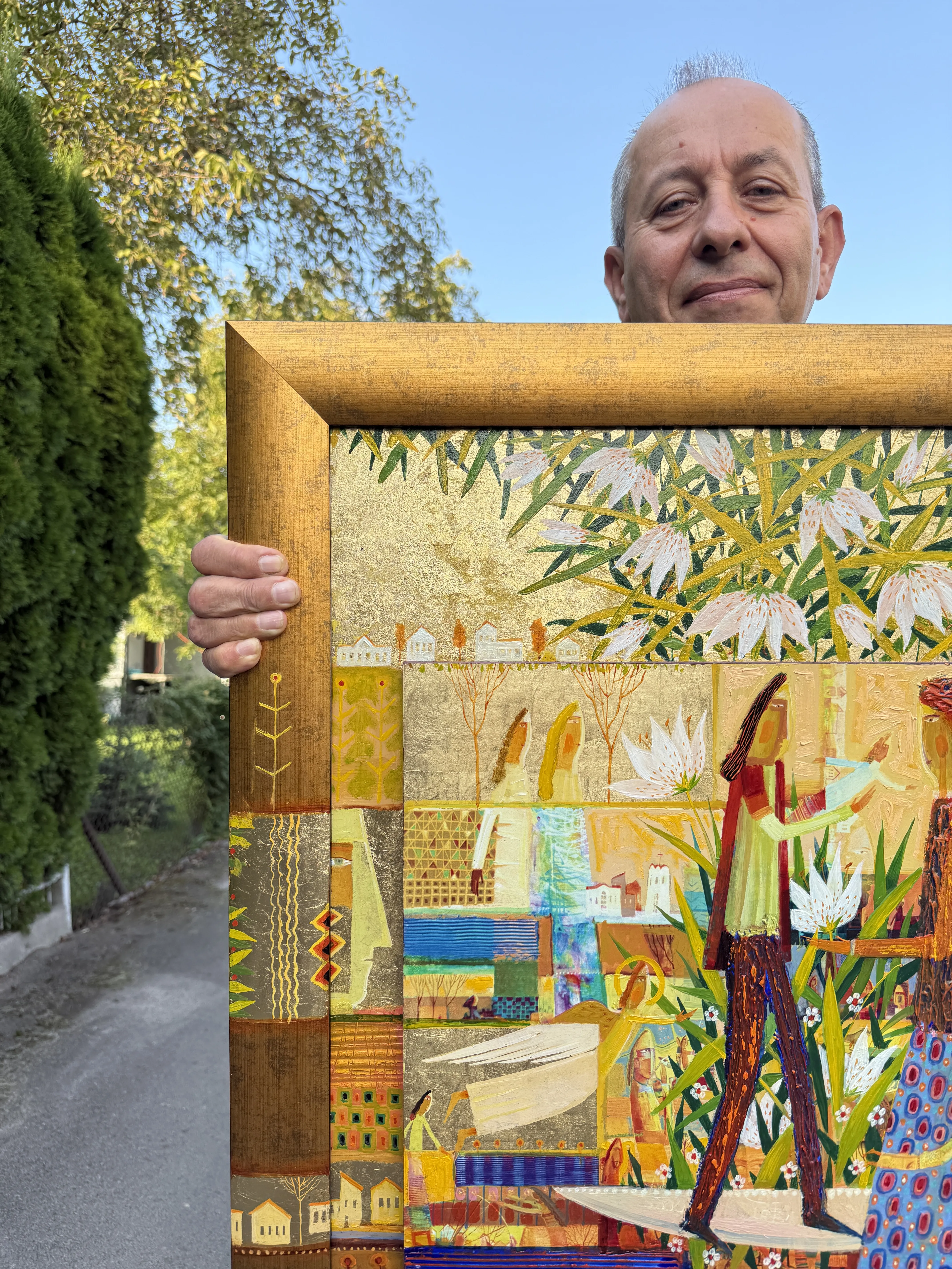 Зображення "Опіка над ліліями " від Роман Опалинський, розмір: 73x71cm, матеріали: олія/дерево, медіум: Живопис, місто: Городок, ціна: $1800 Фото 13 з 16.