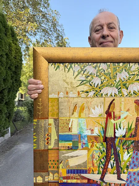 Зображення "Опіка над ліліями " від Роман Опалинський, розмір: 73x71cm, матеріали: олія/дерево, медіум: Живопис, місто: Городок, ціна: $1800 Фото 13 з 16.