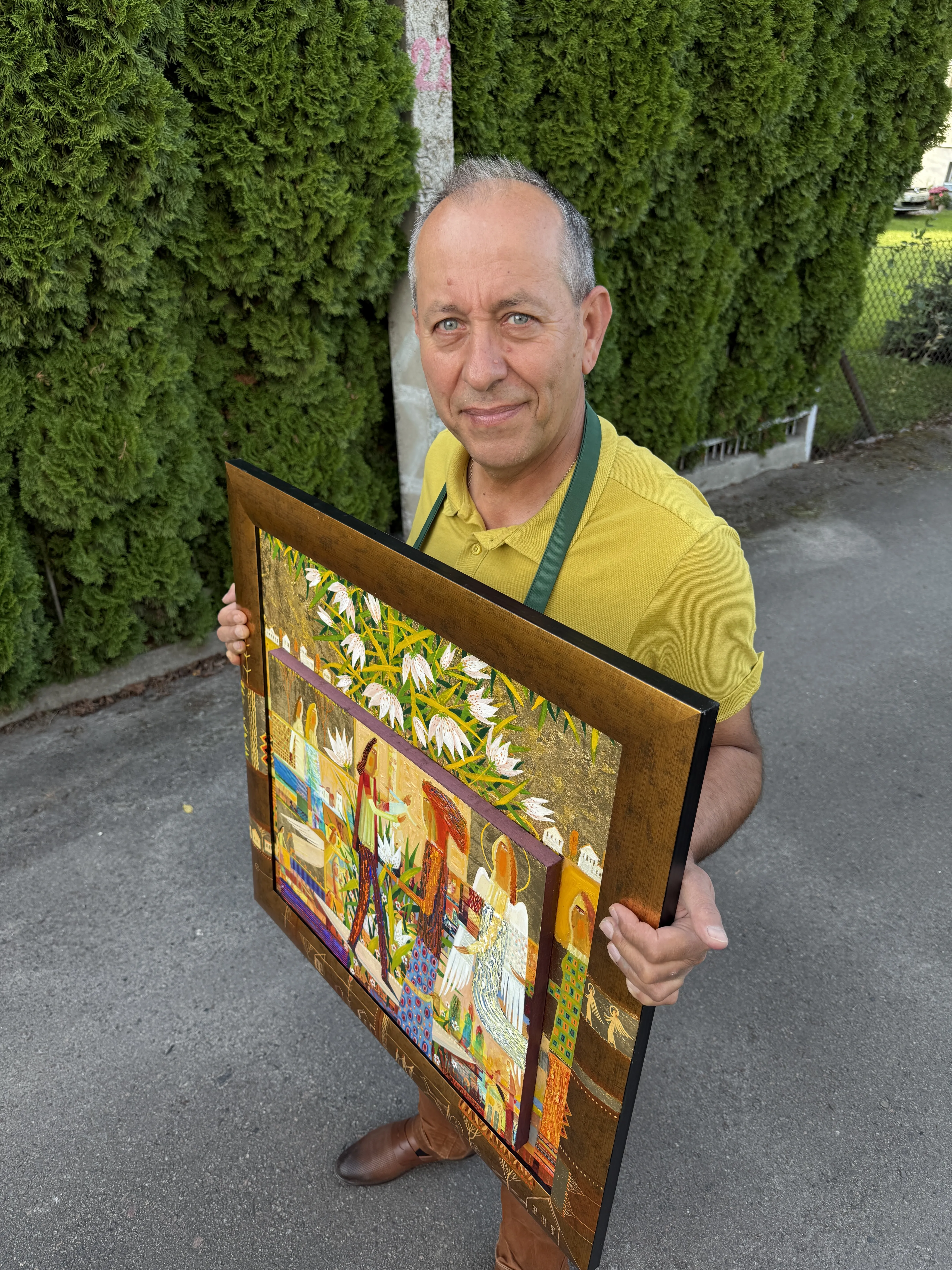 Зображення "Опіка над ліліями " від Роман Опалинський, розмір: 73x71cm, матеріали: олія/дерево, медіум: Живопис, місто: Городок, ціна: $1800 Фото 16 з 16.