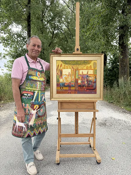 Image of Yellow apples by Roman Opalinsky, size: 78х68см, made of oil/wood, Painting medium, from Horodok Photo 11 of 13.