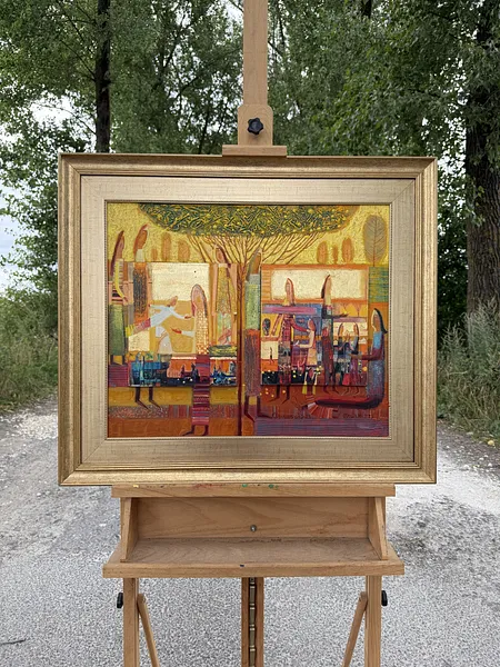 Image of Yellow apples by Roman Opalinsky, size: 78х68см, made of oil/wood, Painting medium, from Horodok Photo 13 of 13.