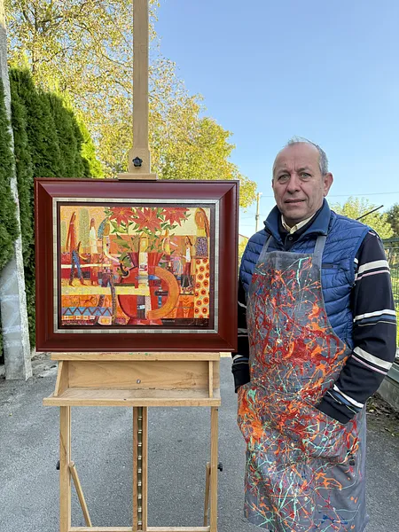 Зображення "Настрій червоний" від Роман Опалинський, розмір: 70x60cm, матеріали: олія/дерево, медіум: Живопис, місто: Городок Фото 5 з 6.