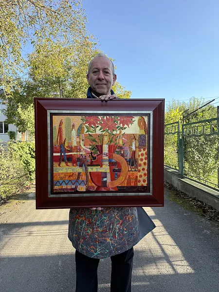 Зображення "Настрій червоний" від Роман Опалинський, розмір: 70x60cm, матеріали: олія/дерево, медіум: Живопис, місто: Городок Фото 6 з 6.