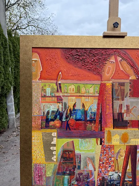 Зображення "Пара в червоному" від Роман Опалинський, розмір: 113x113cm, матеріали: олія/полотно, медіум: Живопис, ціна: $4500 Фото 2 з 11.