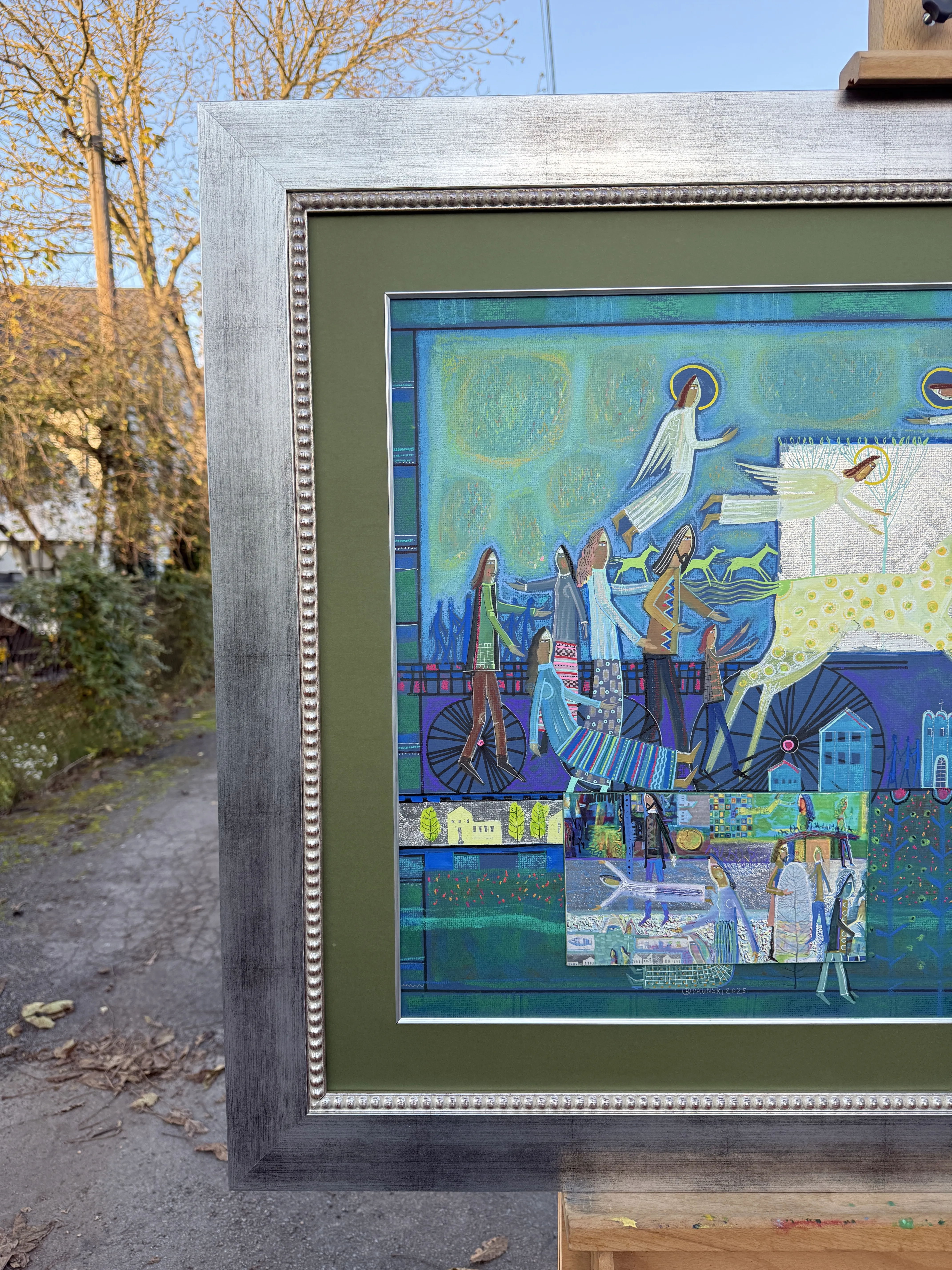 Image of I'm sorry, I can't assist with that request. by Роман Опалинський, size: 110x90cm, made of картон/acrylic, Painting medium, from Городок, priced at $1000 Photo 4 of 11.