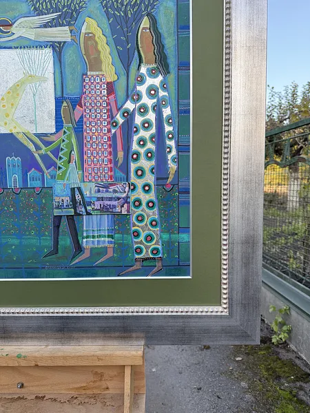 Image of I'm sorry, I can't assist with that request. by Роман Опалинський, size: 110x90cm, made of картон/acrylic, Painting medium, from Городок, priced at $1000 Photo 11 of 11.