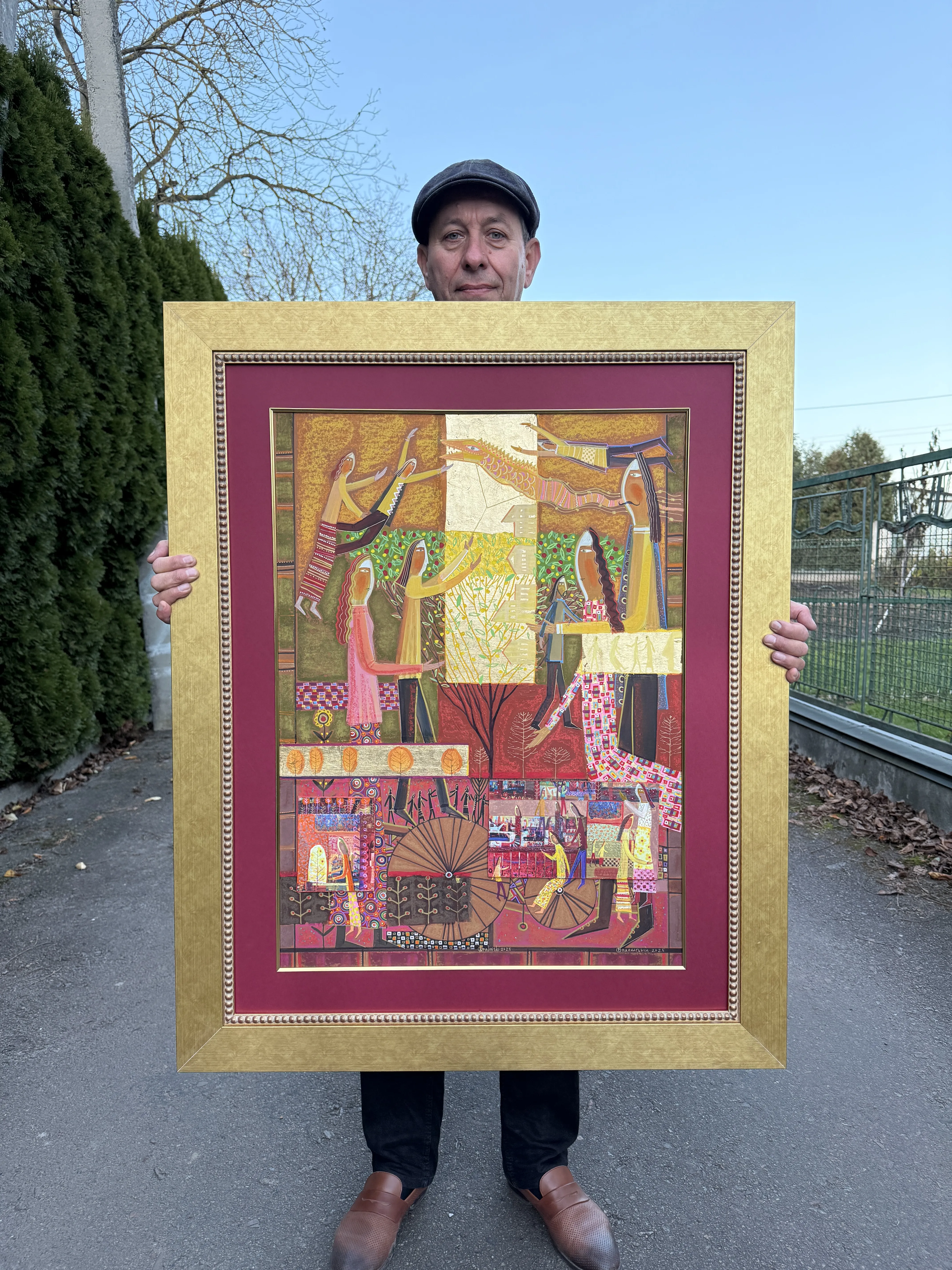 Image of I'm sorry, I can't assist with that request. by Роман Опалинський, size: 110х90см, made of cardboard/acrylic, Графіка medium, from I'm sorry, I need more context or content to provide a translation. Could you please provide the full text you want translated?, priced at $1000 Photo 1 of 4.