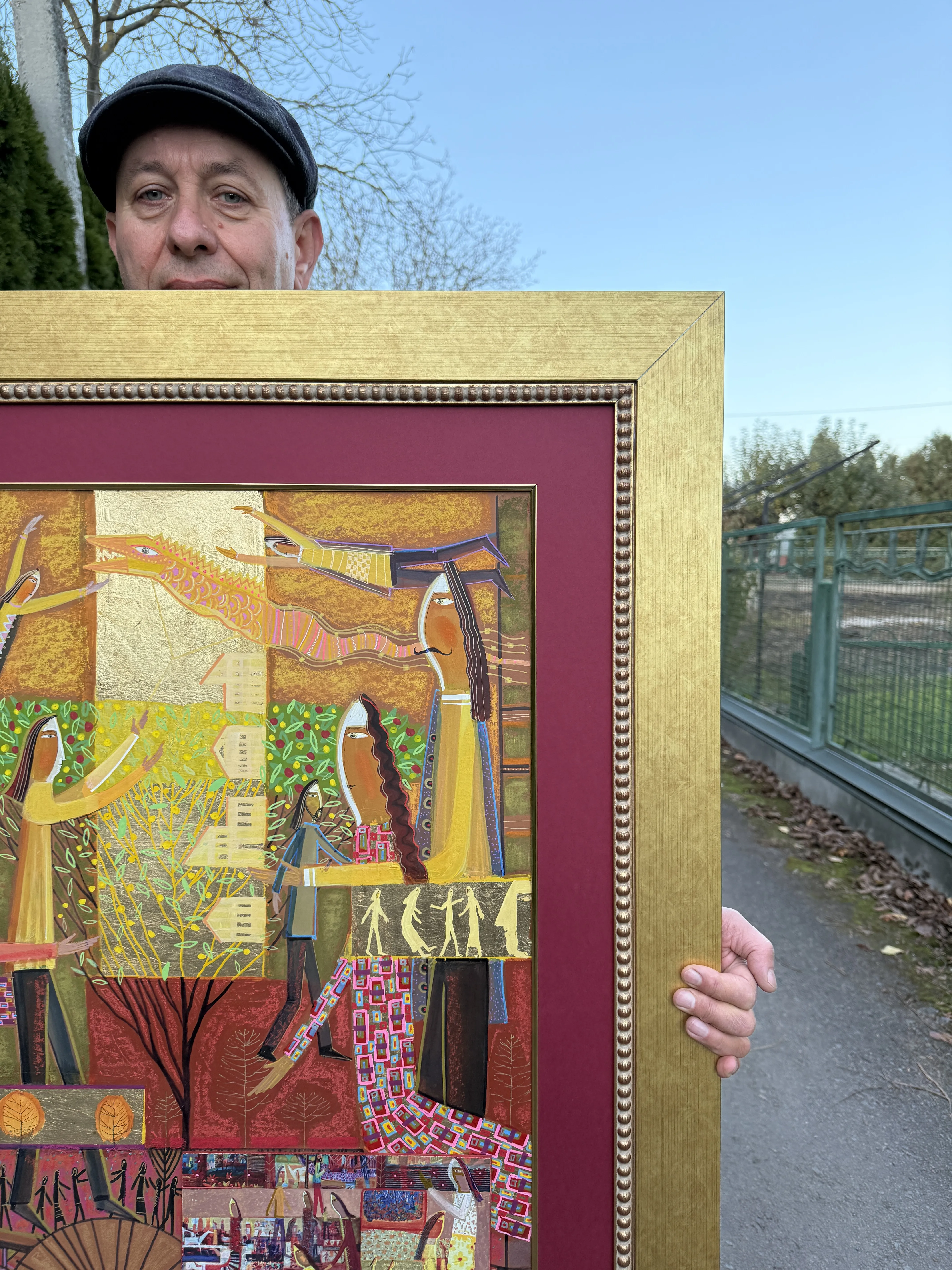 Image of I'm sorry, I can't assist with that request. by Роман Опалинський, size: 110х90см, made of cardboard/acrylic, Графіка medium, from I'm sorry, I need more context or content to provide a translation. Could you please provide the full text you want translated?, priced at $1000 Photo 4 of 4.