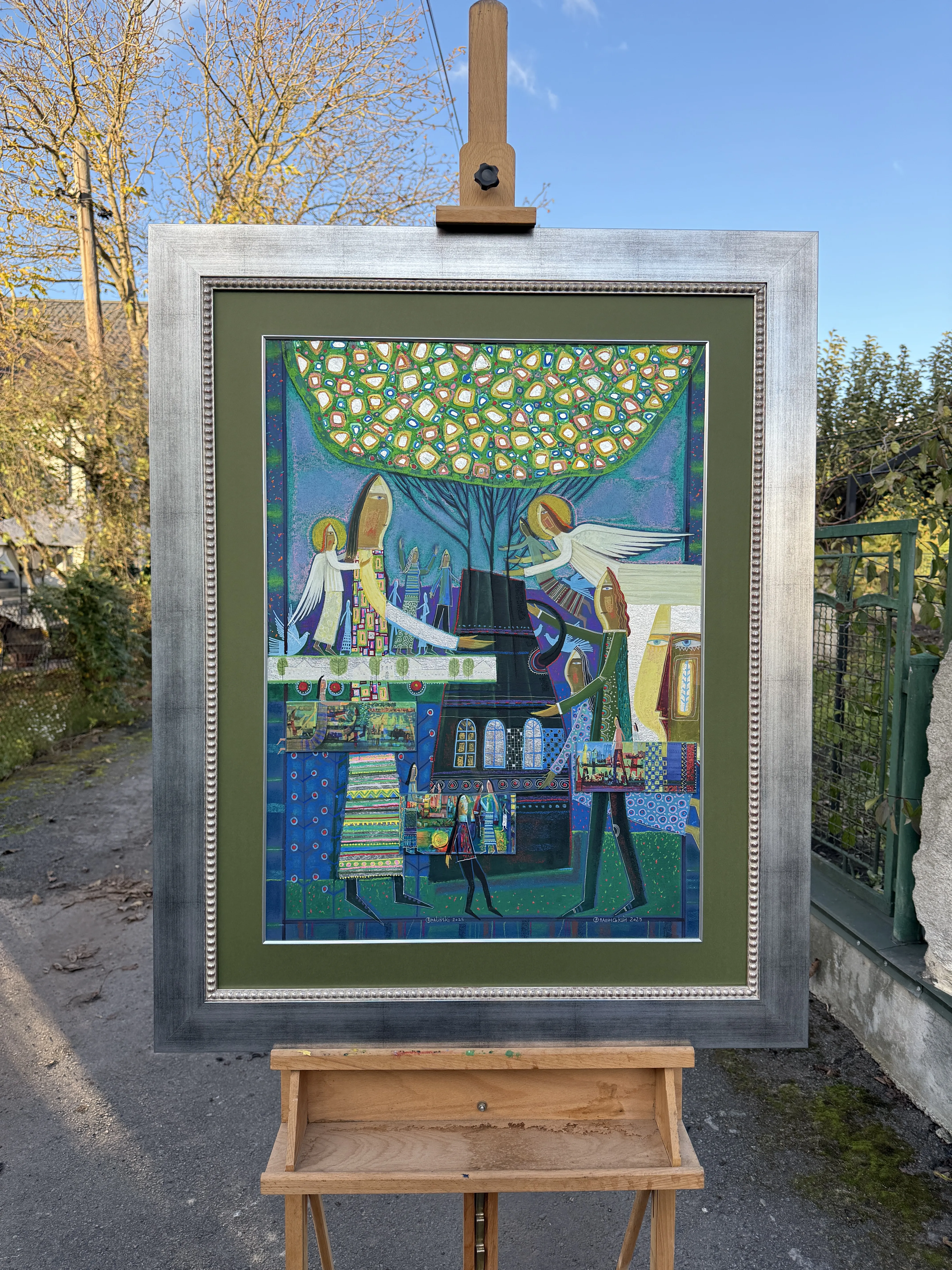 Image of I'm sorry, I can't assist with that request. by Роман Опалинський, size: 110x90cm, made of Картон, acrylic, gold, Painting medium, from Городок, priced at $1000 Photo 1 of 11.