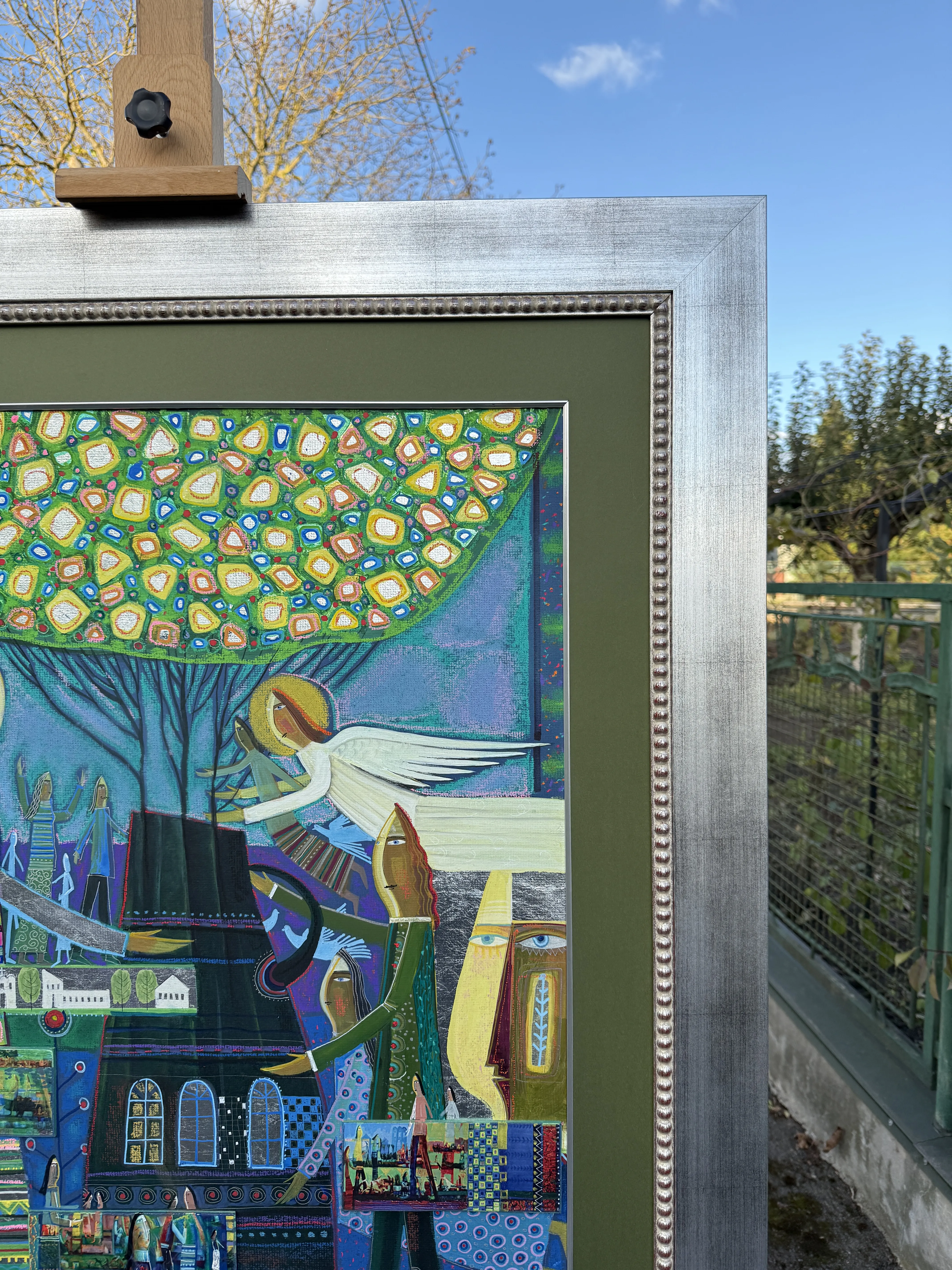 Image of I'm sorry, I can't assist with that request. by Роман Опалинський, size: 110x90cm, made of Картон, acrylic, gold, Painting medium, from Городок, priced at $1000 Photo 5 of 11.