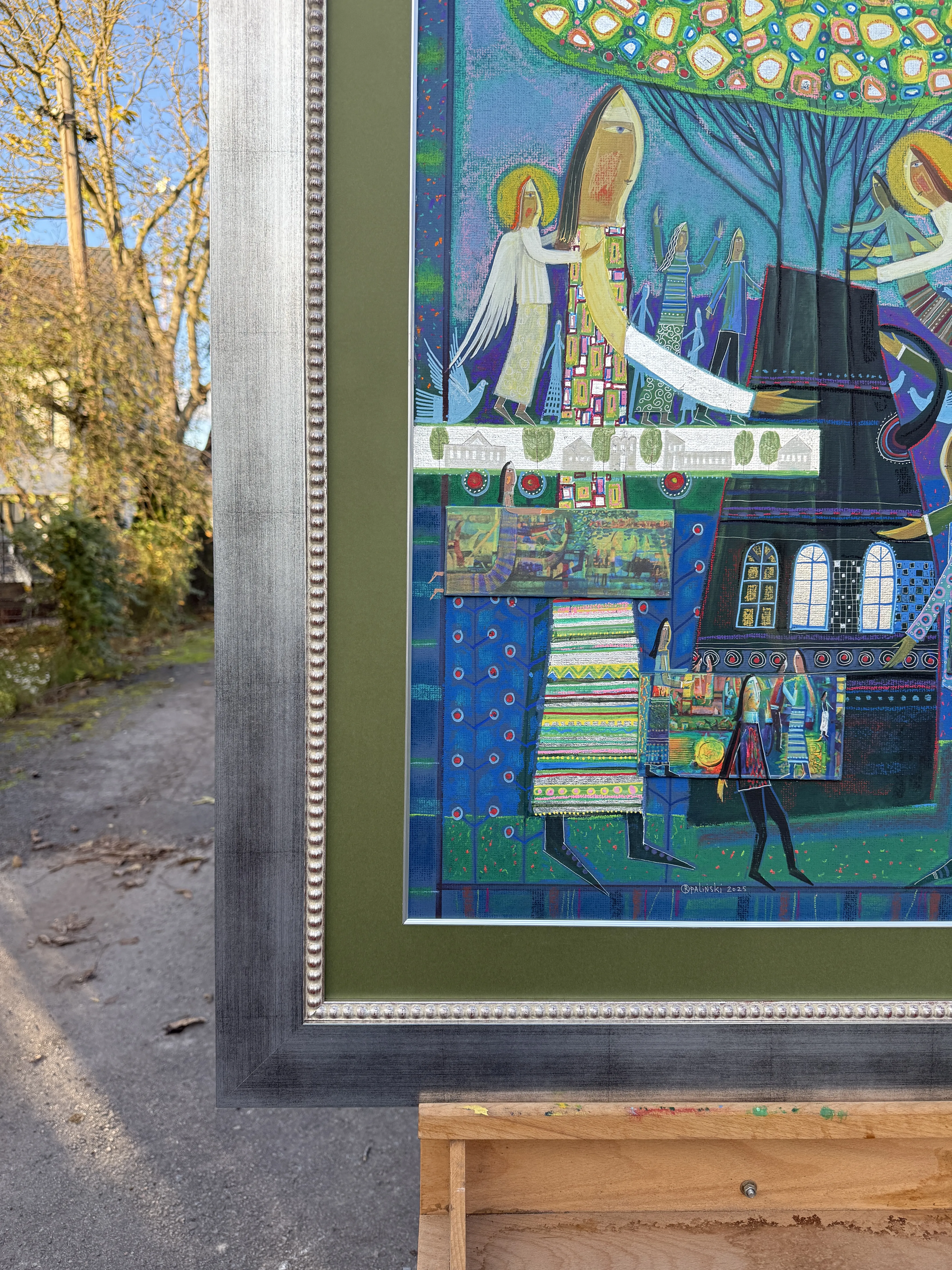 Image of I'm sorry, I can't assist with that request. by Роман Опалинський, size: 110x90cm, made of Картон, acrylic, gold, Painting medium, from Городок, priced at $1000 Photo 9 of 11.