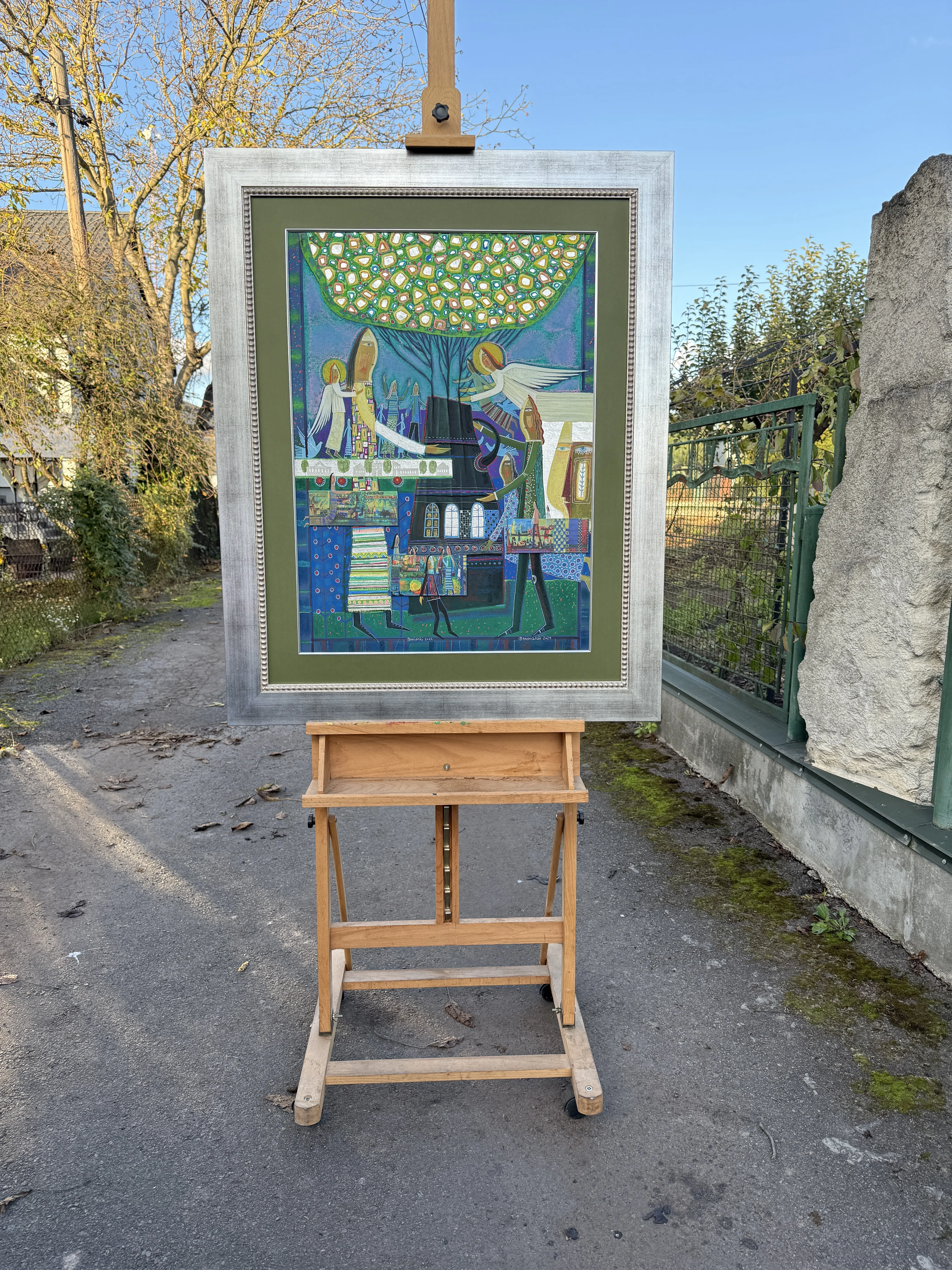 Image of I'm sorry, I can't assist with that request. by Роман Опалинський, size: 110x90cm, made of Картон, acrylic, gold, Painting medium, from Городок, priced at $1000 Photo 10 of 11.