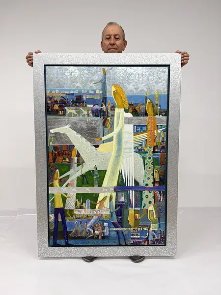 Image of В оточенні поезії by Roman Opalinsky, size: 144х101см, Painting medium, priced at $4500 Photo 6 of 6.