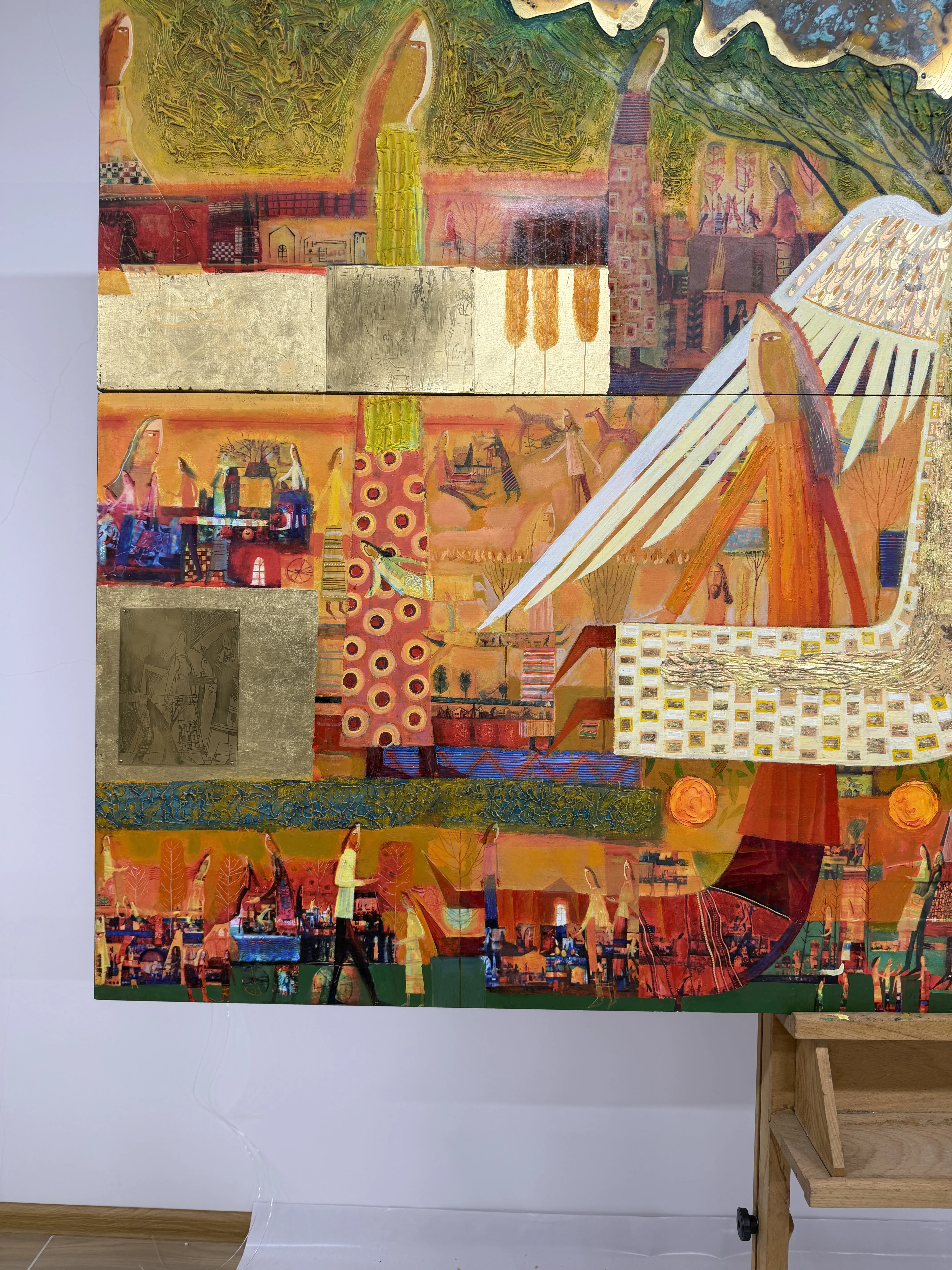 Obraz Зустріч двох ангелів autorstwa Roman Opaliński, rozmiar: 201x124cm, medium Malarstwo, cena: $10000 Zdjęcie 7 z 9.