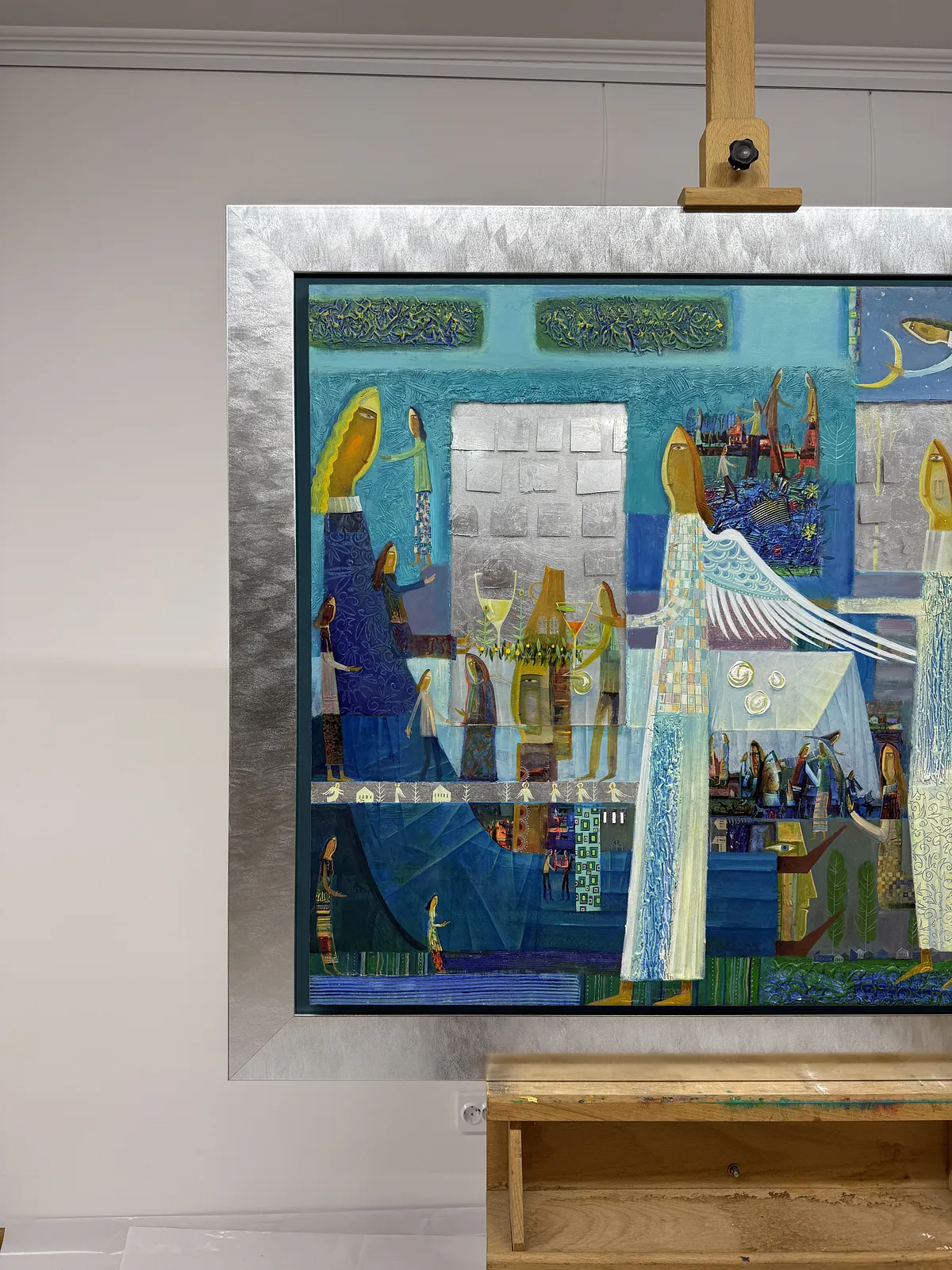 Image of Dinner time by Roman Opalinsky, size: 119x99cm, made of oil/wood, Painting medium, from Horodok, priced at $4000 Photo 3 of 6.