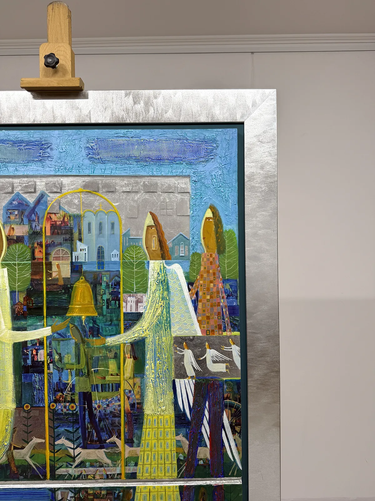 Image of Bell Ringers by Roman Opalinsky, size: 119x99cm, made of oil on wood, Painting medium, from Horodok, priced at $4000 Photo 3 of 9.
