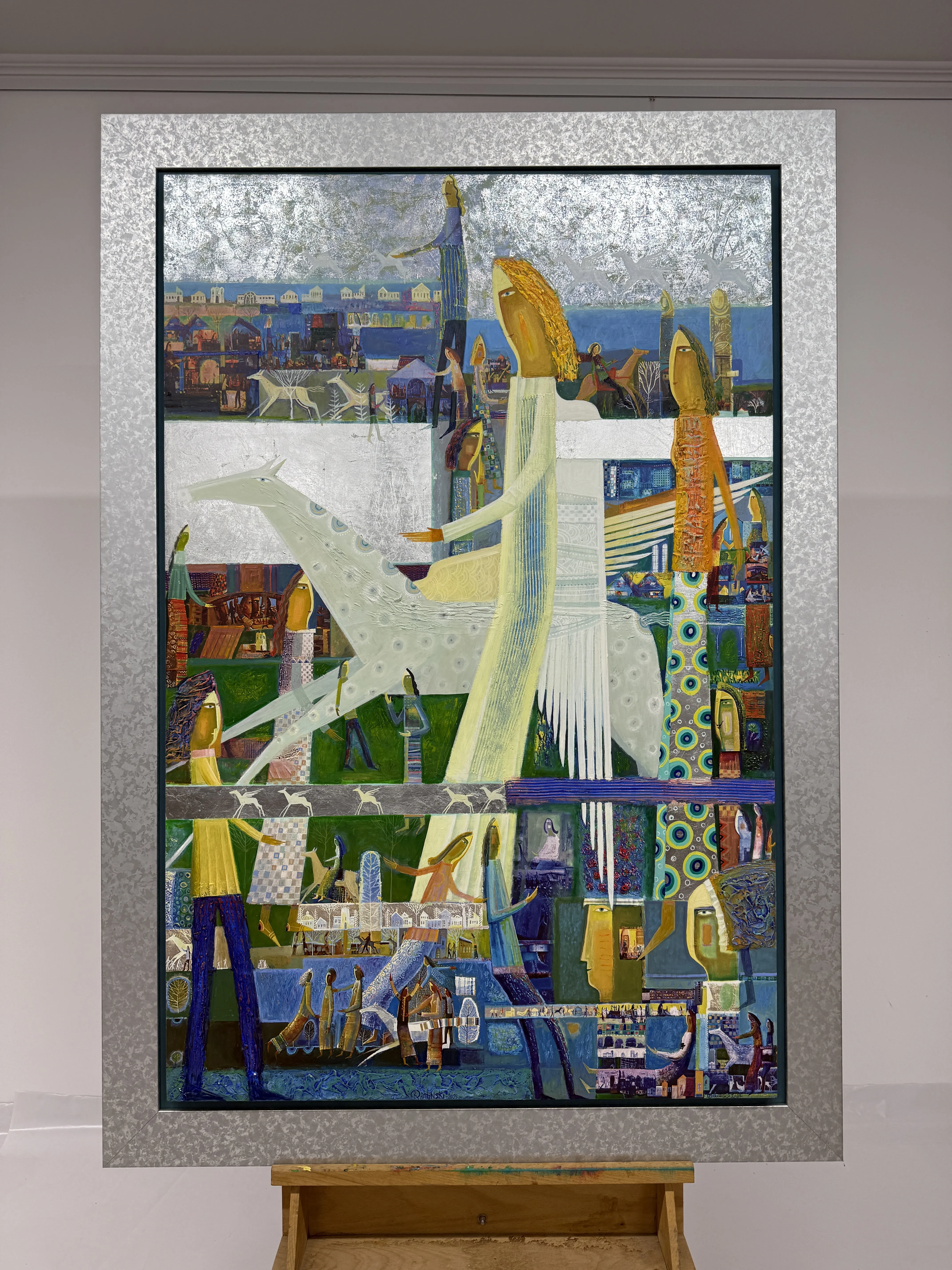 Image of В оточенні поезії by Roman Opalinsky, size: 144х101см, Painting medium, priced at $4500 Photo 2 of 6.